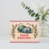  paasroze eieren briefkaart (Staand voorkant)