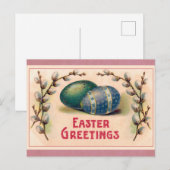  paasroze eieren briefkaart (Voorkant / Achterkant)