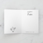 Paasroze kalk en eitjes illustratie feestdagen kaart (Binnen)