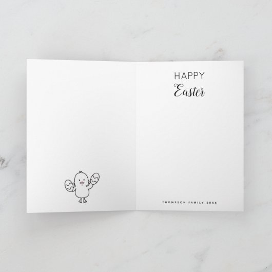 Paasroze kalk en eitjes illustratie feestdagen kaart (Binnen)