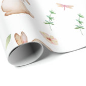  paasroze konijnenpatroon cadeaupapier (Rol Hoek)