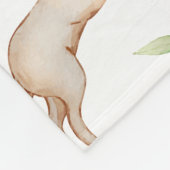 paasroze konijnenpatroon fleece deken (Hoek)