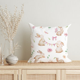 paasroze konijnenpatroon kussen