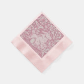 Paasroze konijntje met baby's Pastel Floral Servet (Hoek)