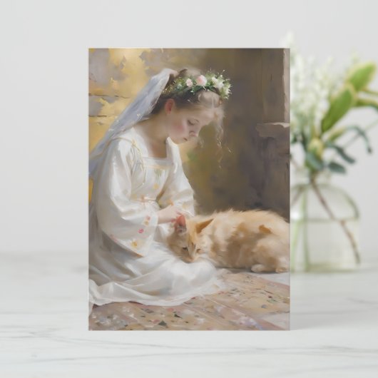 Paasscène A - Oliën Feestdagenkaart (Staand voorkant)