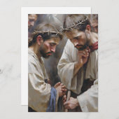 Paasscène C - oliën Feestdagenkaart (Voorkant / Achterkant)