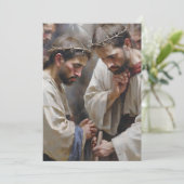 Paasscène C - oliën Feestdagenkaart (Staand voorkant)