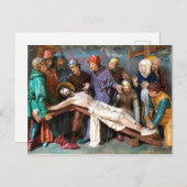Paasscène van de kruisiging. briefkaart (Voorkant / Achterkant)
