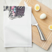 Paasschedel � Grappige Konijnenskelet Theedoek (Quarter Fold)