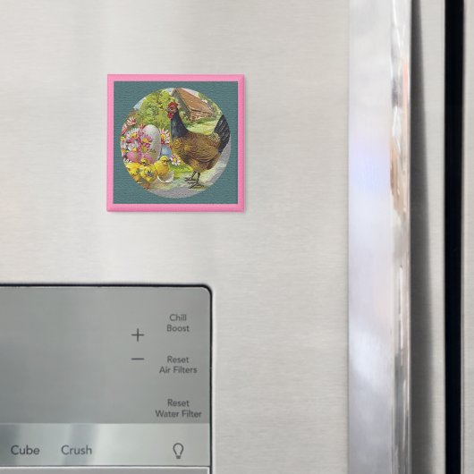 Paasschen en getextureerde kippen,  magneet (Insitu (Koelkast))