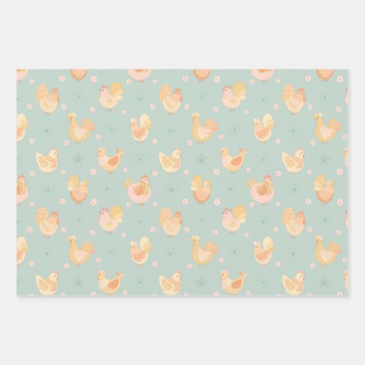 Paasschil en wortelschroot inpakpapier vel (Voorkant)