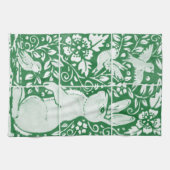 Paasschilderij Emerald Green Rabbit Bird Tile Art Theedoek (Horizontaal)