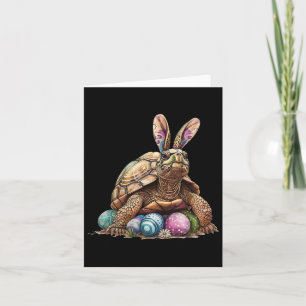 Paasschildpad Paasschildpad Bunny Ears Easter Egg Kaart
