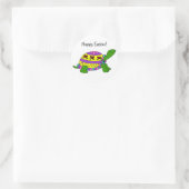 Paasschildpad Ronde Sticker (Tas)