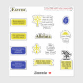 Paasschrift citeert kleurrijke handel katholiek sticker (Vel)