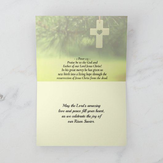 Paasscriptie John 3:16 God die zo van de wereld hi Kaart (Binnen)