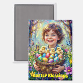~ PAASSEGEN ~ Kinder Kuikens Eieren ~ Magneet (Voorkant / Achterkant)