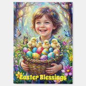~ PAASSEGEN ~ Kinder Kuikens Eieren ~ Magneet (Voorkant)