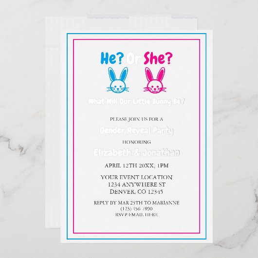 Paasseksfeest Folie Uitnodiging (Envelop)