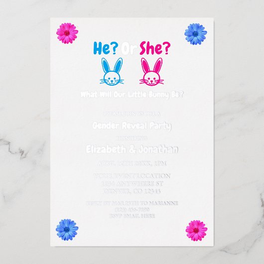 Paasseksfeest Folie Uitnodiging (Voorkant)