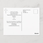 Paasservice Church Visitor Packets Briefkaart (Achterkant)