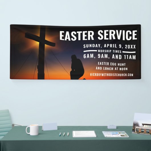 Paasservice Tijdbanner voor kerken Spandoek (Beurs)