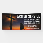 Paasservice Tijdbanner voor kerken Spandoek (Horizontaal)