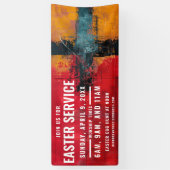Paasservice Tijdbanner voor kerken Spandoek (Verticaal)