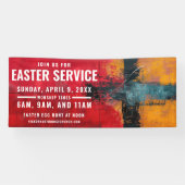 Paasservice Tijdbanner voor kerken Spandoek (Horizontaal)