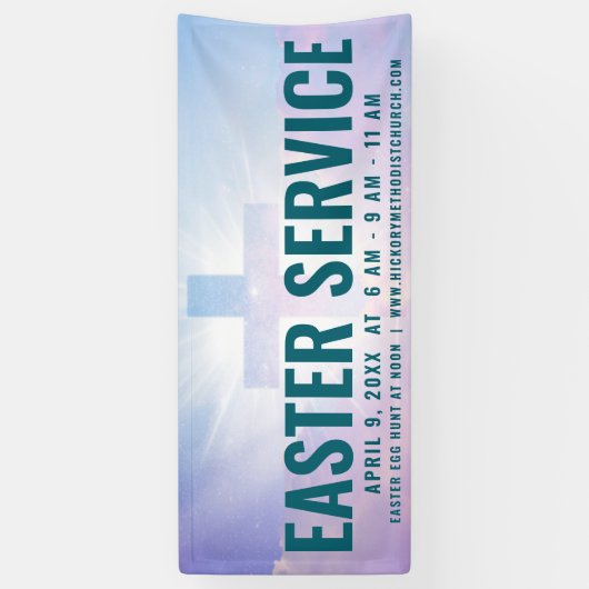 Paasservice Tijdbanner voor kerken Spandoek (Verticaal)