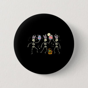 Paasskeletten Dansende Eieren Grappige Botten Mann Ronde Button 5,7 Cm