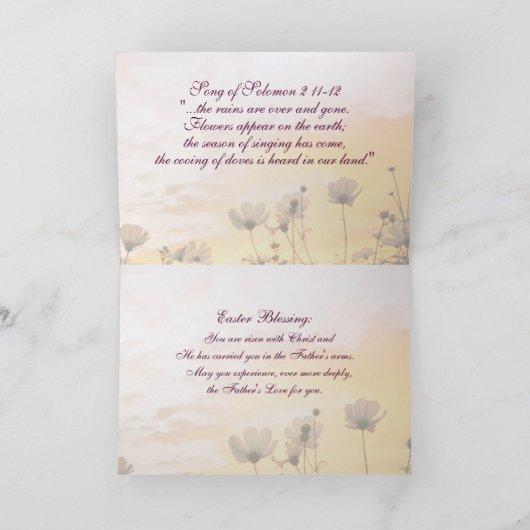 Paasslagzong van liedjes van 2:10 Bijbelversie Feestdagen Kaart