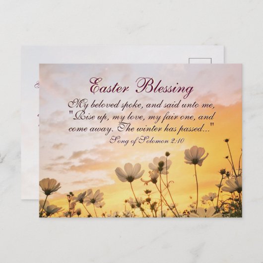 Paasslagzong van liedjes van 2:10 Bijbelversie Feestdagenkaart (Voorkant / Achterkant)