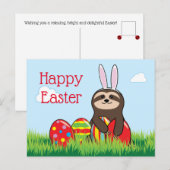 Paassleuf met bunny Ears en Eggs Happy Paast Feestdagenkaart (Voorkant / Achterkant)