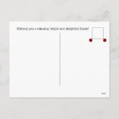 Paassleuf met bunny Ears en Eggs Happy Paast Feestdagenkaart (Achterkant)