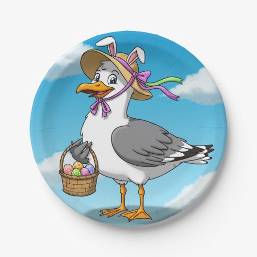 Paassmeeuw Papieren Bordje (Voorkant)