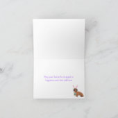 Paassmooth teckel feestdagen kaart (Binnen)