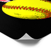 Paassoftball Bunny Rabbit Ears voor Kinderen Poster (Hoek)