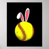 Paassoftball Bunny Rabbit Ears voor Kinderen Poster (Voorkant)