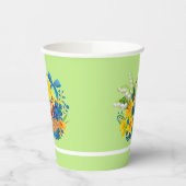 Paassteen in een mandje van Flowers Party Papieren Bekers (Links)