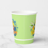 Paassteen in een mandje van Flowers Party Papieren Bekers (Rechts)