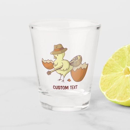 Paassteen met Bouzouki Shot Glas (Voorkant)