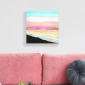 Paasstrand Schilderen van Sunset Chalk Paint Canvas Afdruk (Insitu (Woonkamer))
