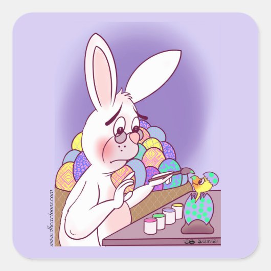 Paassurrogaat Square-stickers Vierkante Sticker (Voorkant)