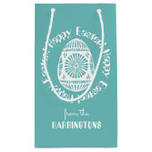 Paastas met aangepast klein cadeautje klein cadeauzakje (Achterkant)