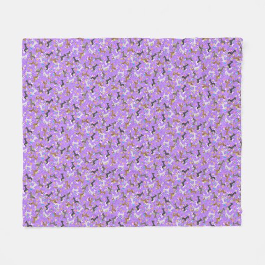 Paasteckel (Paarse) Fleece Deken (Voorkant (Horizontaal))