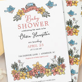 Paasthema Baby shower voor meisjes Kaart