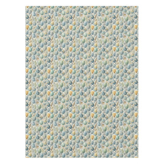 Paasthema tafelkleed met eieren en schelpen