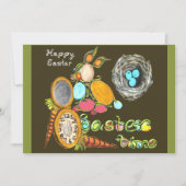 paastijd bunny Egg Vine Watch Happy Pasen Aankondiging (Voorkant)