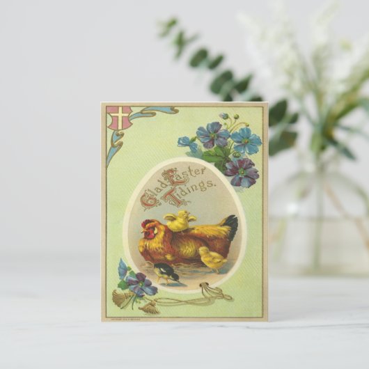  paastijding feestdagenkaart (Staand voorkant)